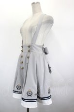画像2: Amavel / 裾エンブレム刺繍サス付きスカート F グレー I-26-08-30-088-CA-SK-TE-ZI (2)