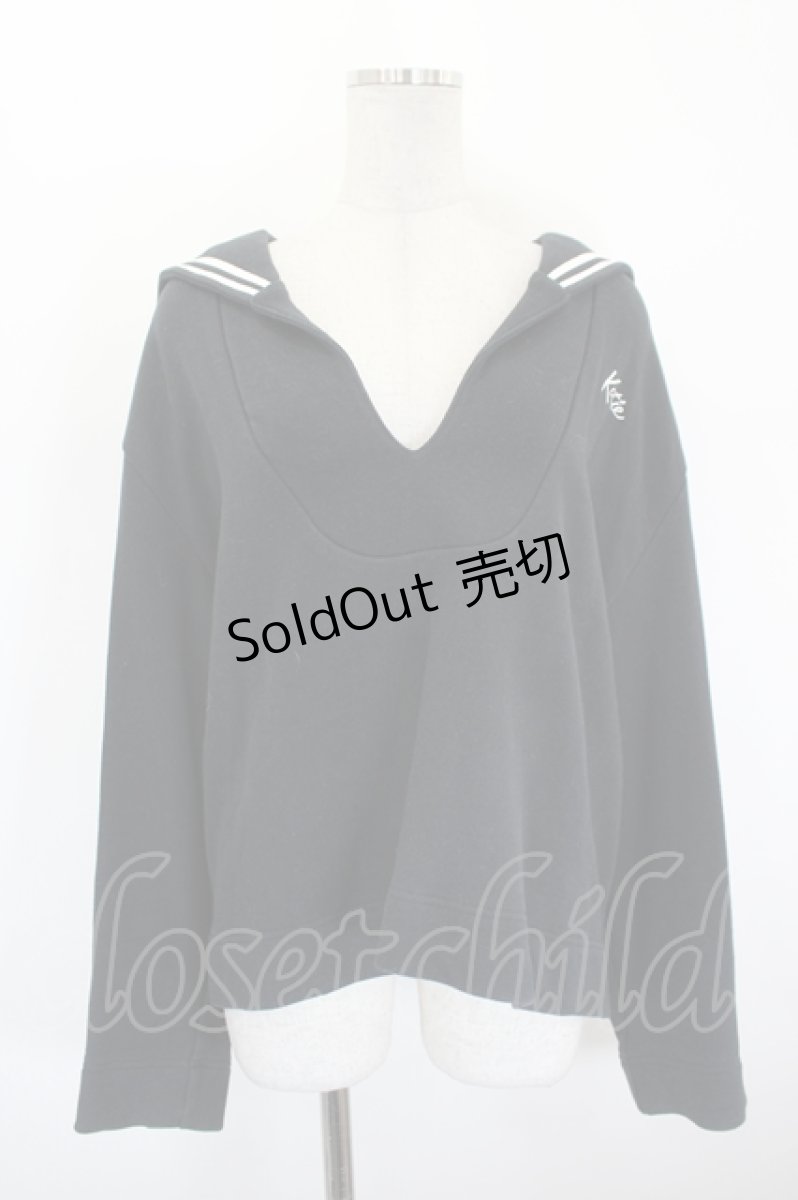 画像1: Katie / LOGO SAILOR tops  黒Ｘ白 I-26-08-30-010-LO-TO-SA-ZI (1)