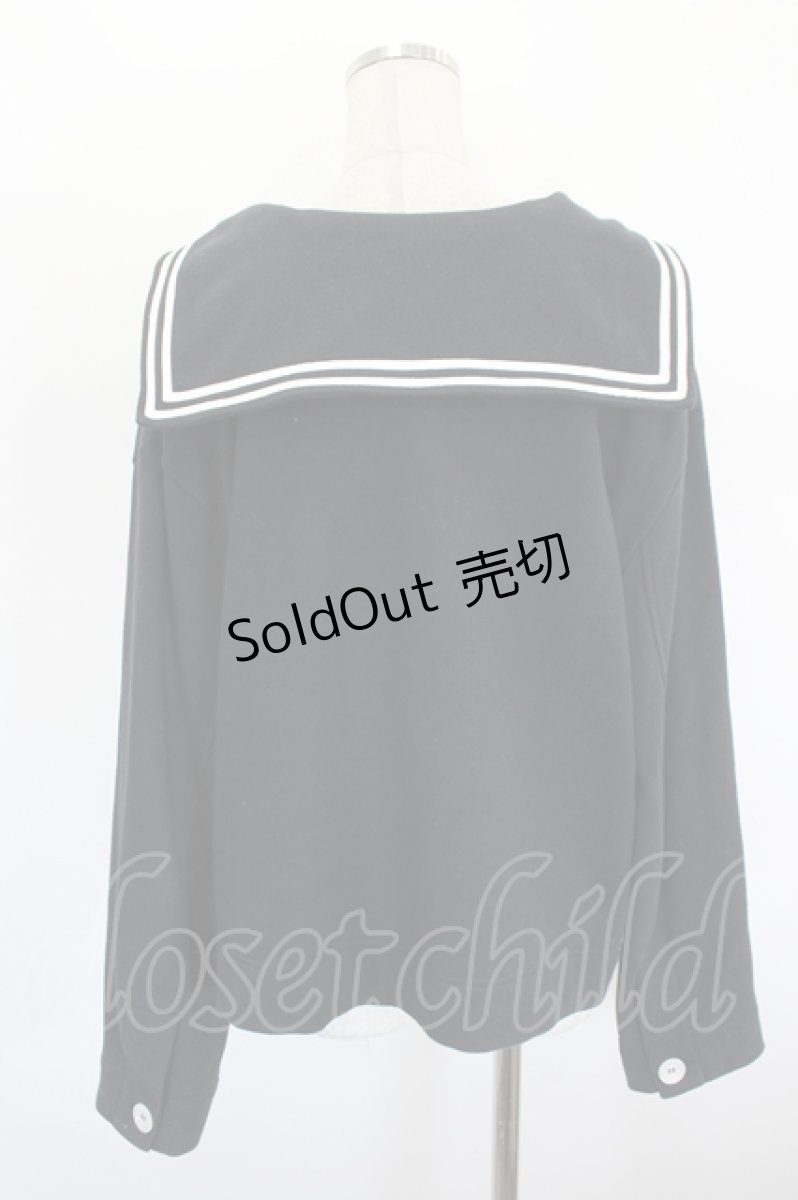 画像2: Katie / LOGO SAILOR tops  黒Ｘ白 I-26-08-30-010-LO-TO-SA-ZI (2)