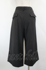 画像2: BPN FOR MEN / ピンストライプロールアップパンツ M 黒 I-26-08-30-102-GO-PA-TE-ZI (2)