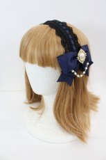 画像1: Amavel / Rosette Doll リボンカチューシャ  ネイビー I-26-08-30-119-CA-ZA-TE-ZI (1)