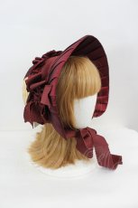 画像4: Hoshibako Works / 油彩の薔薇　 ボンネット  ワイン I-26-08-30-120-LO-AC-TE-ZI (4)
