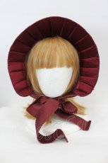 画像5: Hoshibako Works / 油彩の薔薇　 ボンネット  ワイン I-26-08-30-120-LO-AC-TE-ZI (5)
