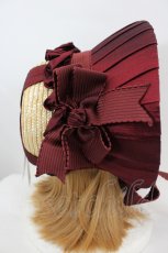 画像6: Hoshibako Works / 油彩の薔薇　 ボンネット  ワイン I-26-08-30-120-LO-AC-TE-ZI (6)
