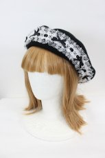 画像1: axes femme / はしごレースリボンベレー  黒 I-26-08-30-121-AX-AC-TE-ZI (1)
