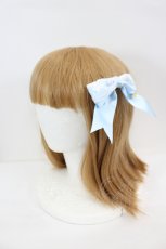 画像1: BABY,THE STARS SHINE BRIGHT / ローズレースリボンクリップ  サックスＸ白 I-26-08-30-125-BA-AC-SA-ZI (1)