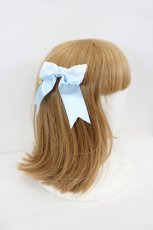 画像2: BABY,THE STARS SHINE BRIGHT / ローズレースリボンクリップ  サックスＸ白 I-26-08-30-125-BA-AC-SA-ZI (2)