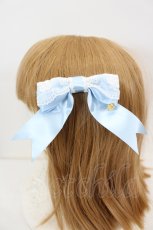 画像3: BABY,THE STARS SHINE BRIGHT / ローズレースリボンクリップ  サックスＸ白 I-26-08-30-125-BA-AC-SA-ZI (3)