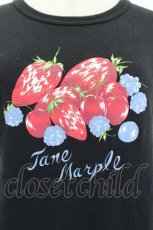 画像4: Jane Marple / いちごベリープリント半袖カットソー  黒Ｘ赤Ｘ青 I-26-08-30-013-JM-TO-SA-ZI (4)