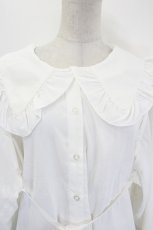 画像4: DearMyLoveRose / マルチwayビッグ襟シャツワンピース M-L 白 I-26-09-02-026-LO-OP-SA-ZI (4)