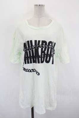 Preview of ロゴプリントTシャツ  ミントＸ黒