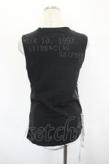画像2: h.ANARCHY / スカル×英字プリントレイヤードタンクトップ  黒×白 I-26-09-02-034-HN-TO-TE-ZI (2)