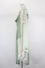 画像2: Ozz oneste / 裾桜刺繍着物袖シフォンロングカーディガン  ミント I-26-09-02-041-OO-TO-TE-ZI (2)