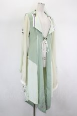 画像4: Ozz oneste / 裾桜刺繍着物袖シフォンロングカーディガン  ミント I-26-09-02-041-OO-TO-TE-ZI (4)