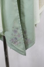 画像5: Ozz oneste / 裾桜刺繍着物袖シフォンロングカーディガン  ミント I-26-09-02-041-OO-TO-TE-ZI (5)