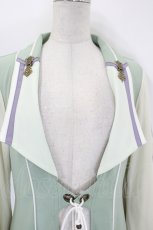 画像6: Ozz oneste / 裾桜刺繍着物袖シフォンロングカーディガン  ミント I-26-09-02-041-OO-TO-TE-ZI (6)