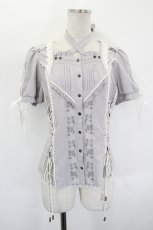画像1: Ozz oneste / 薔薇刺繍レース切替ブラウス  ラベンダー I-26-09-02-042-OO-BL-TE-ZI (1)