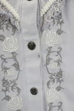 画像8: Ozz oneste / 薔薇刺繍レース切替ブラウス  ラベンダー I-26-09-02-042-OO-BL-TE-ZI (8)