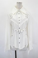 画像1: Ozz Croce / 刺繍入り燕尾ブラウス  白 I-26-09-02-043-OO-BL-TE-ZI (1)