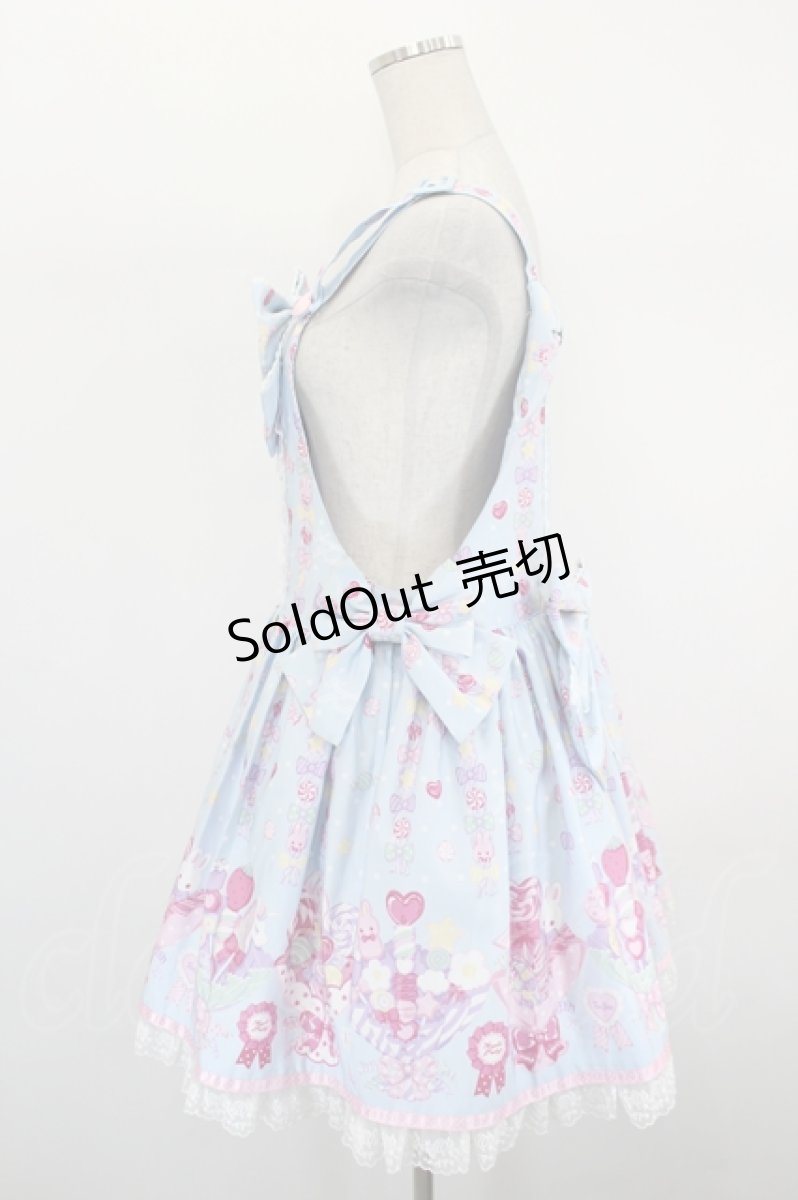 画像2: Angelic Pretty / Sweet Candy Bouquetサロペット  サックス I-26-09-02-048-AP-OP-TE-ZI (2)