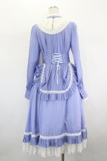 画像3: AmaStacia（海外ロリータブランド） / 「朝の礼拝」シフォンワンピース＆オーバースカートセット（ロング） M bluegray I-26-09-02-050-LO-OP-TE-ZI (3)