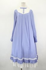 画像8: AmaStacia（海外ロリータブランド） / 「朝の礼拝」シフォンワンピース＆オーバースカートセット（ロング） M bluegray I-26-09-02-050-LO-OP-TE-ZI (8)