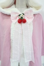 画像4: BABY,THE STARS SHINE BRIGHT / ゆらゆらいちごのうさみみファーケープ  ピンクＸ白 I-26-09-02-006-BA-JA-SA-ZI (4)