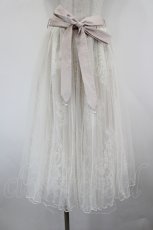 画像1: axes femme POETIQUE / リボン付レース×チュールスカート  ピンクベージュ I-26-09-02-073-AX-SK-SA-ZI (1)
