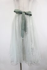 画像1: axes femme POETIQUE / リボン付レース×チュールスカート  ミント I-26-09-02-075-AX-SK-SA-ZI (1)