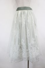 画像3: axes femme POETIQUE / リボン付レース×チュールスカート  ミント I-26-09-02-075-AX-SK-SA-ZI (3)