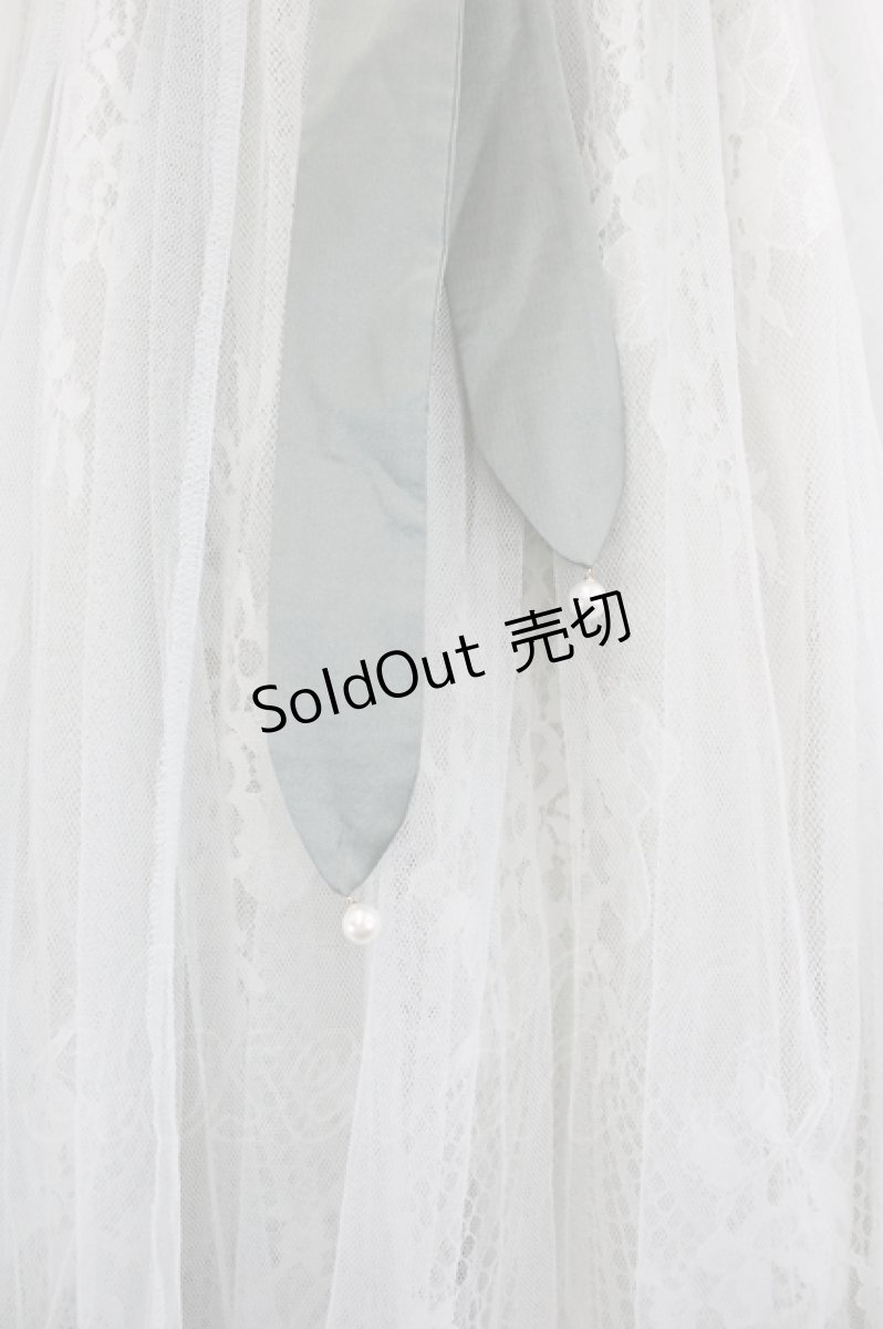 画像4: axes femme POETIQUE / リボン付レース×チュールスカート  ミント I-26-09-02-075-AX-SK-SA-ZI (4)