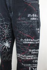 画像4: h.ANARCHY / 蜘蛛の巣プリントデニムパンツ  黒 I-26-09-02-086-HN-PA-TE-ZI (4)