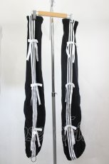 画像1: HIDOLATRAL THEODOL / リボンニーハイレッグウォーマー  黒 I-26-09-02-103-PU-ZA-TE-ZI (1)