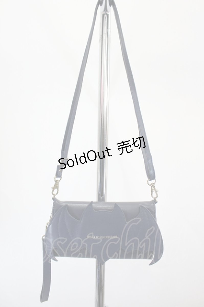 画像1: ATELIER PIERROT / Nocturnal Grave” Batwing Wallet Bag  ネイビー I-26-09-02-108-EL-ZA-TE-ZI (1)