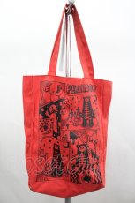 画像1: PEACE NOW / キャラクターコミック柄トートバッグ  赤 I-26-09-02-113-PU-BG-TE-ZI (1)