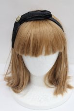 画像2: m petit by misako / リボンカチューシャ  黒ｘゴールド I-26-09-02-121-LO-AC-SA-ZI (2)