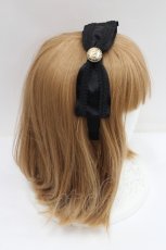 画像3: m petit by misako / リボンカチューシャ  黒ｘゴールド I-26-09-02-121-LO-AC-SA-ZI (3)