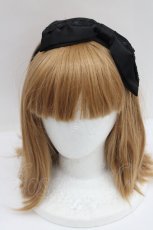 画像2: LOLITAその他(お買取対象外) / リボンカチューシャ  黒 I-26-09-02-122-LO-AC-SA-ZI (2)