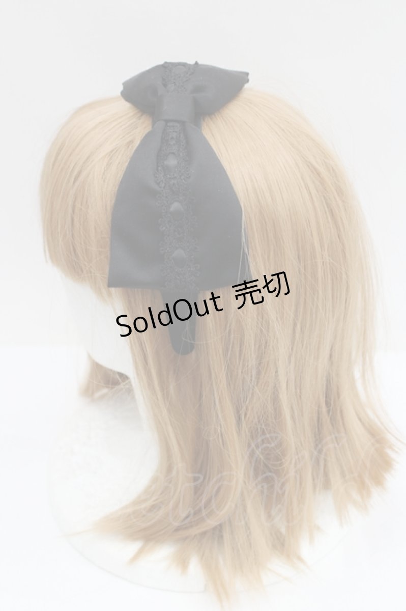 画像3: LOLITAその他(お買取対象外) / リボンカチューシャ  黒 I-26-09-02-122-LO-AC-SA-ZI (3)