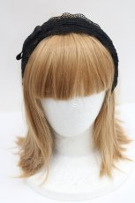 画像2: Melody BasKet / 旋律で紡いだレースカチューシャ  黒 I-26-09-02-123-LO-AC-SA-ZI (2)