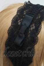 画像4: Melody BasKet / 旋律で紡いだレースカチューシャ  黒 I-26-09-02-123-LO-AC-SA-ZI (4)