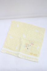 画像1: PINK HOUSE / うさぎ刺繍タオルハンカチ  イエロー I-26-09-02-129-LO-ZA-TE-ZI (1)