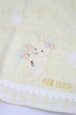 画像3: PINK HOUSE / うさぎ刺繍タオルハンカチ  イエロー I-26-09-02-129-LO-ZA-TE-ZI (3)