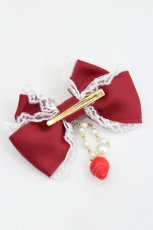 画像3: Amavel / Berry Patisserieダブルリボンクリップ  赤Ｘ白 I-26-09-02-130-CA-AC-SA-ZI (3)