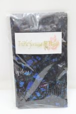 画像2: Triple fortune / 蝶&薔薇プリントタイツ  黒Ｘ青 I-26-09-02-135-EL-ZA-SA-ZI (2)