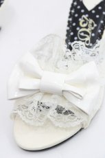 画像4: DearMyLove / エナメルリボンレースパンプス 25.5CM 白 I-26-09-02-139-GO-SH-SA-ZI (4)