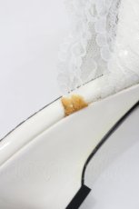 画像6: DearMyLove / エナメルリボンレースパンプス 25.5CM 白 I-26-09-02-139-GO-SH-SA-ZI (6)