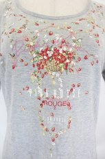 画像3: PINK HOUSE / いちごバスケット柄半袖カットソー  グレー I-26-09-04-036-LO-TO-SA-ZI (3)