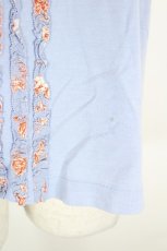 画像3: PINK HOUSE / 柄フリル半袖ポロシャツ L サックスＸ赤Ｘ白 I-26-09-04-048-LO-TO-SA-ZI (3)