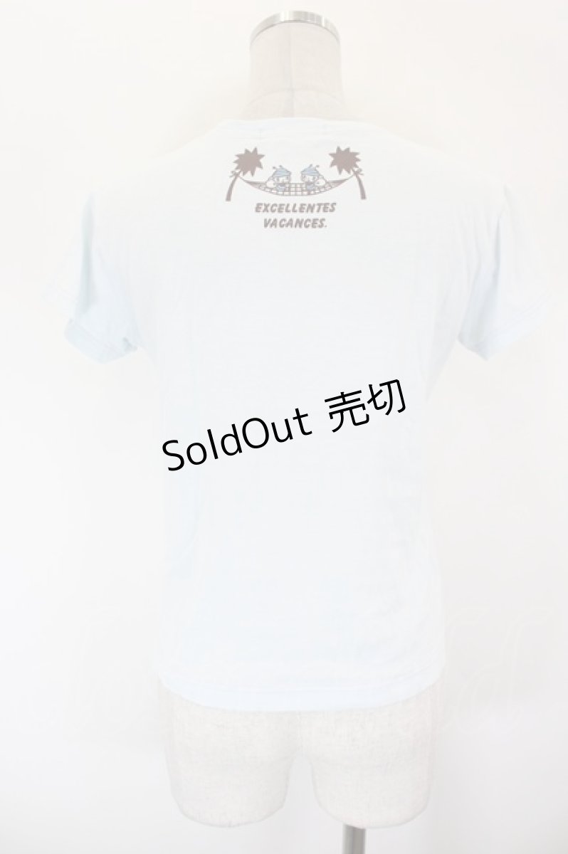 画像2: pom ponette / ミントくんプリントTシャツ  サックス I-26-09-04-005-LO-TO-TE-ZI (2)